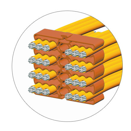 Organizzatore Modulare a Pettine per 24 Cavi Ethernet Arancione - Techly ISWT-PETCABLEOR