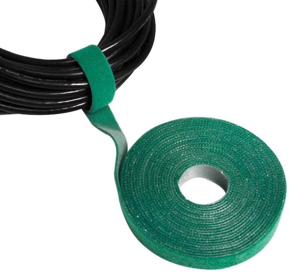 Rotolo di Feltro Adesivo Gestione cavi Lunghezza 4m Larghezza 16mm Verde - Techly ISWT-ROLL-164GREETY