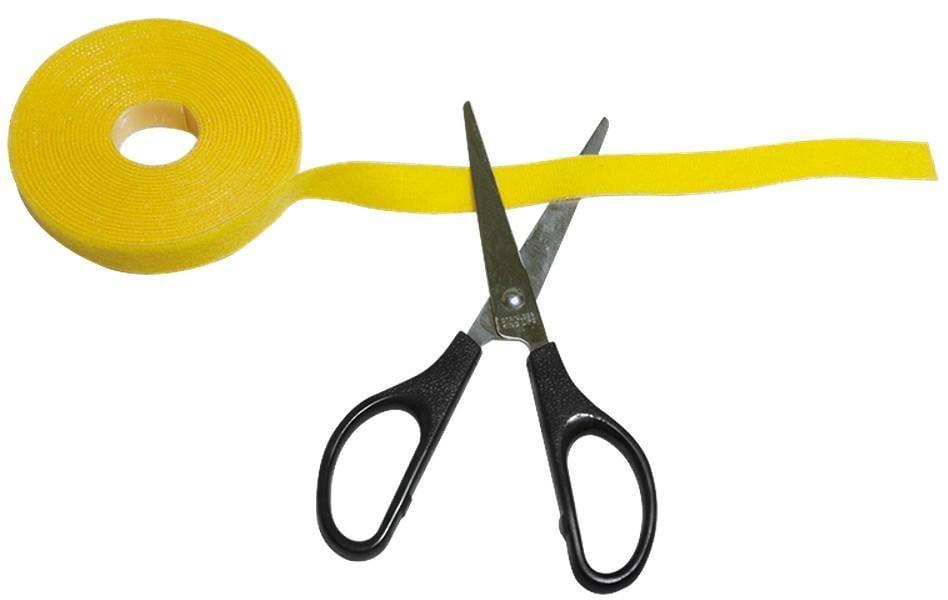 Rotolo di Feltro Adesivo Gestione cavi Lunghezza 4m Larghezza 16mm Giallo - Techly ISWT-ROLL-164YETY