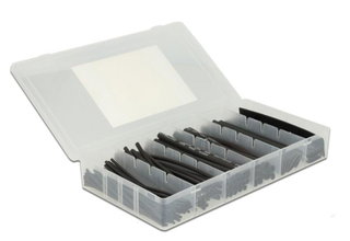 Kit 100 Black Thermostrict Tubes for Cables - Delock ISWT-TUBE 100 -BK