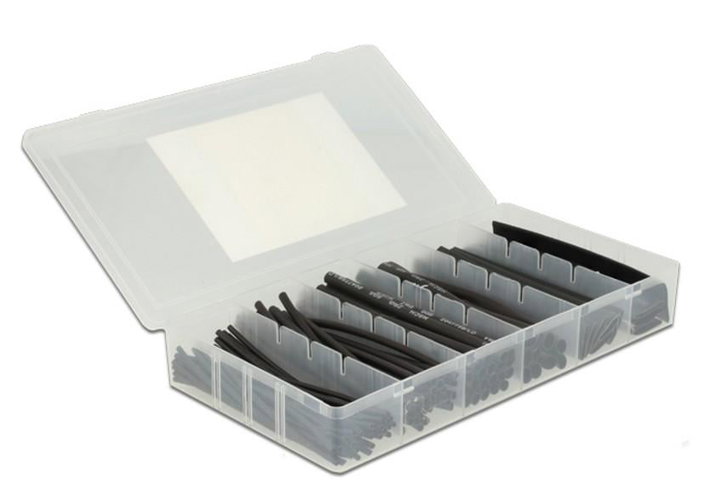 Kit 100 Black Thermostrict Tubes for Cables - Delock ISWT-TUBE 100 -BK