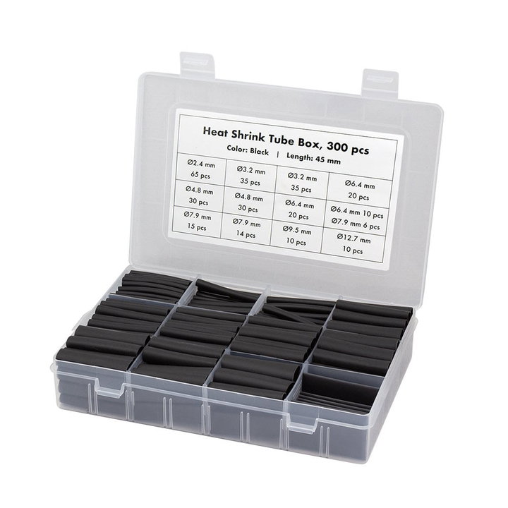 Set 300 Black Pipes Thermal Insulation Coat Cables - Logilink ISWT-TUBE 345 -BK