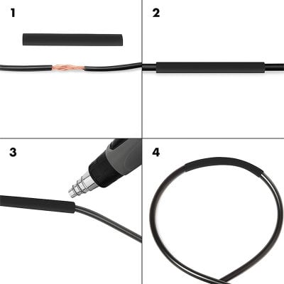 Set 800 Colored Pipes Thermal Insulation Coat Cables - Logilink ISWT-TUBE 845 -BK