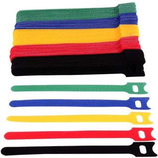 Fascette Fermacavo Multicolor in Feltro Adesivo Set da 10pz - Techly ISWT-VEL10-COLT