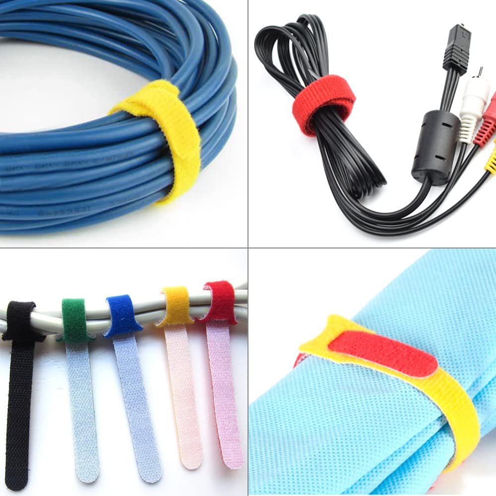Fascette Fermacavo Multicolor in Feltro Adesivo Set da 10pz - Techly ISWT-VEL10-COLT