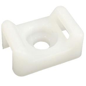 Base a Sella per Fascette 16.0x9.4x7.0 mm 100 Pezzi Beige - Techly ISWTS-2401