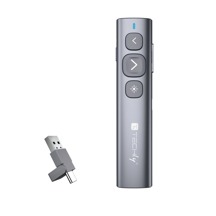 Puntatore Laser Wireless Telecomando Presentazioni Powerpoint - Techly ITC-LASER95PR