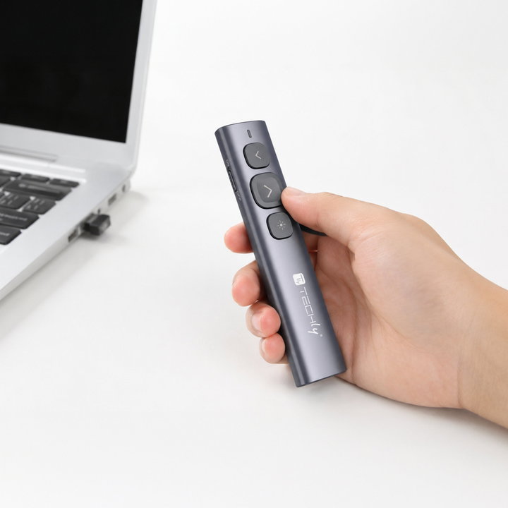 Puntatore Laser Wireless Telecomando Presentazioni Powerpoint - Techly ITC-LASER95PR