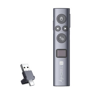 Puntatore Laser Wireless Telecomando Presentazioni Powerpoint con Schermo LCD - Techly ITC-LASER96BG