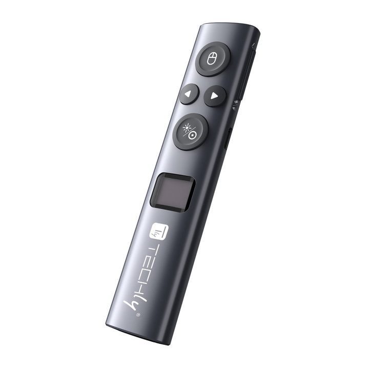Puntatore Laser Wireless Telecomando Presentazioni Powerpoint con Schermo LCD - Techly ITC-LASER96BG