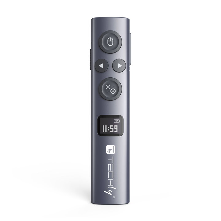 Puntatore Laser Wireless Telecomando Presentazioni Powerpoint con Schermo LCD - Techly ITC-LASER96BG
