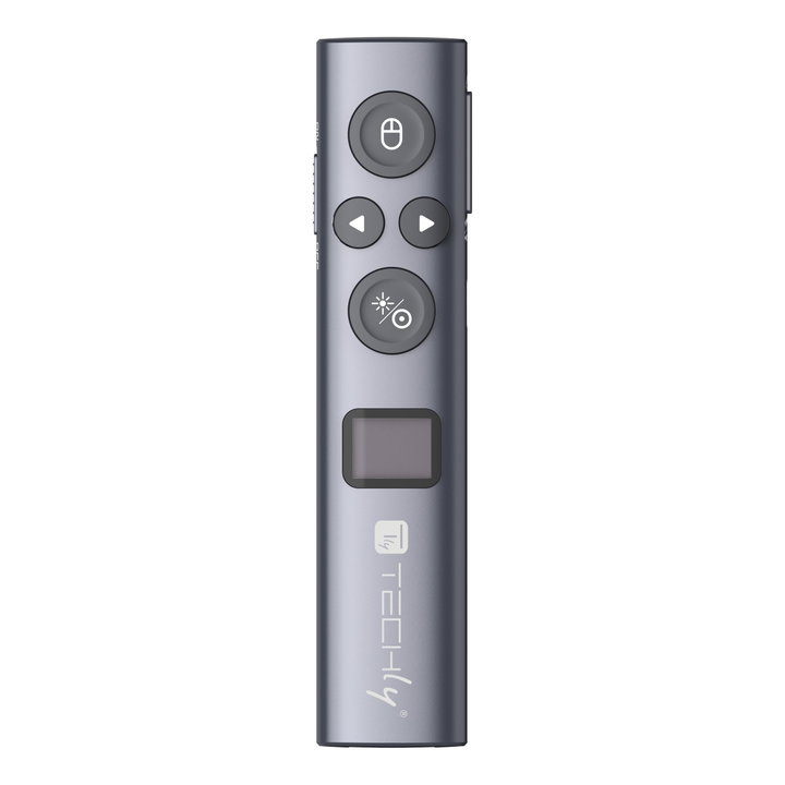 Puntatore Laser Wireless Telecomando Presentazioni Powerpoint con Schermo LCD - Techly ITC-LASER96BG