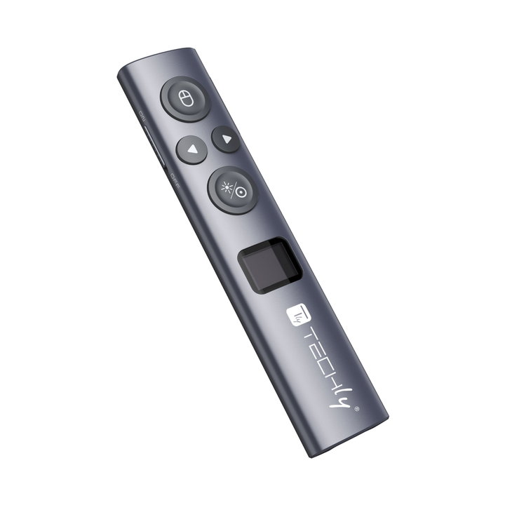 Puntatore Laser Wireless Telecomando Presentazioni Powerpoint con Schermo LCD - Techly ITC-LASER96BG