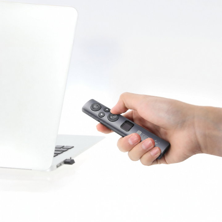 Puntatore Laser Wireless Telecomando Presentazioni Powerpoint con Schermo LCD - Techly ITC-LASER96BG
