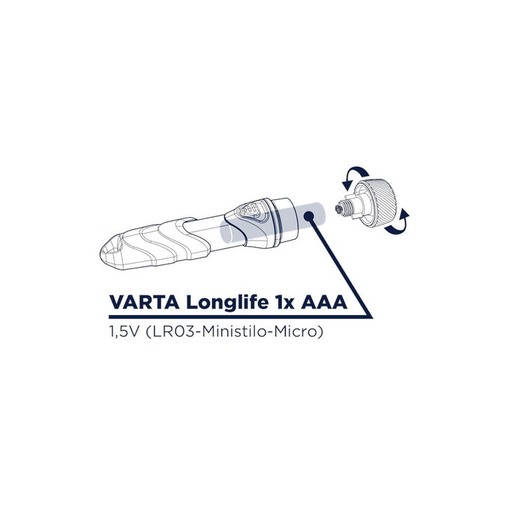 Torcia LED Tascabile Portachiavi Alluminio 10 Lumen 22m - Varta ITC-VTKEY12