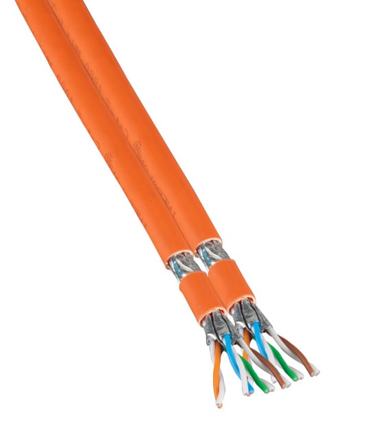 S/FTP Cable Cat 7 Copper Duplex 1000 MHz Dca 100 m Hard FRNC-B Orange - OEM ITP 10 -PIMF- 0100 DX
