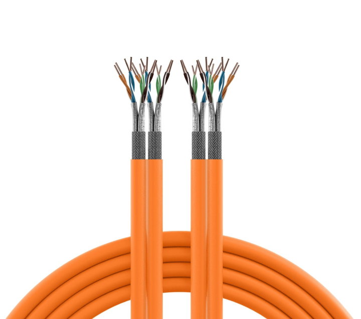 Bobina S/FTP Cat7A Rame 1200MHz B2ca Duplex 500m Rigido Arancione - ITP10-PIMF-0500BDX