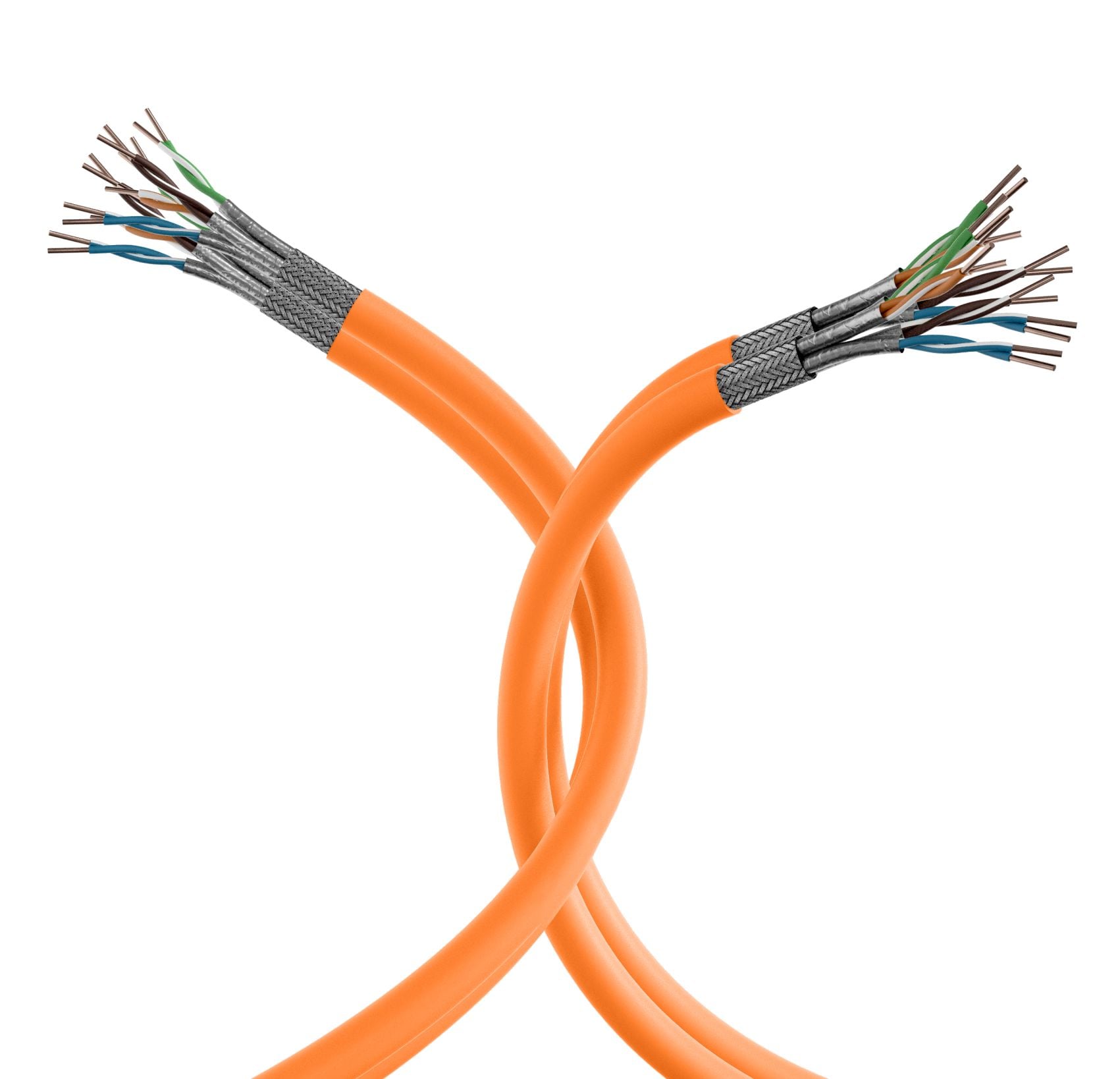 S/FTP Cat 7 A Copper 1200 MHz B 2 ca Duplex 500 m Hard Orange - ITP 10 -PIMF- 0500 BDX