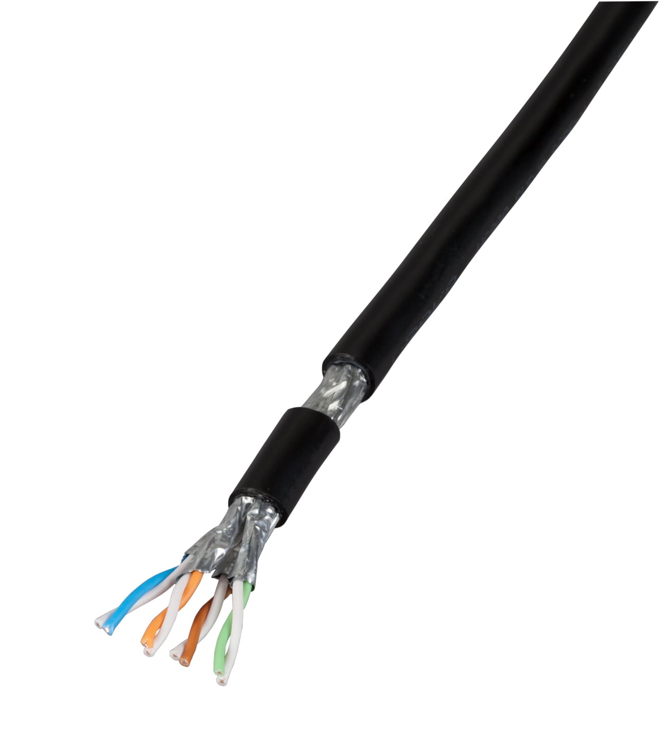 Matassa S/FTP Cavo Cat7 Rame 100m Rigido Nero - ITP5-PIMF-0100-PE