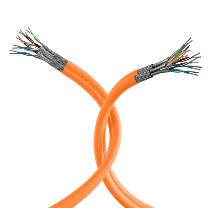 Matassa S/FTP Cat7 Rame 1000MHz Duplex Eca 100m Rigido Arancione - ITP5-PIMF-0100DX