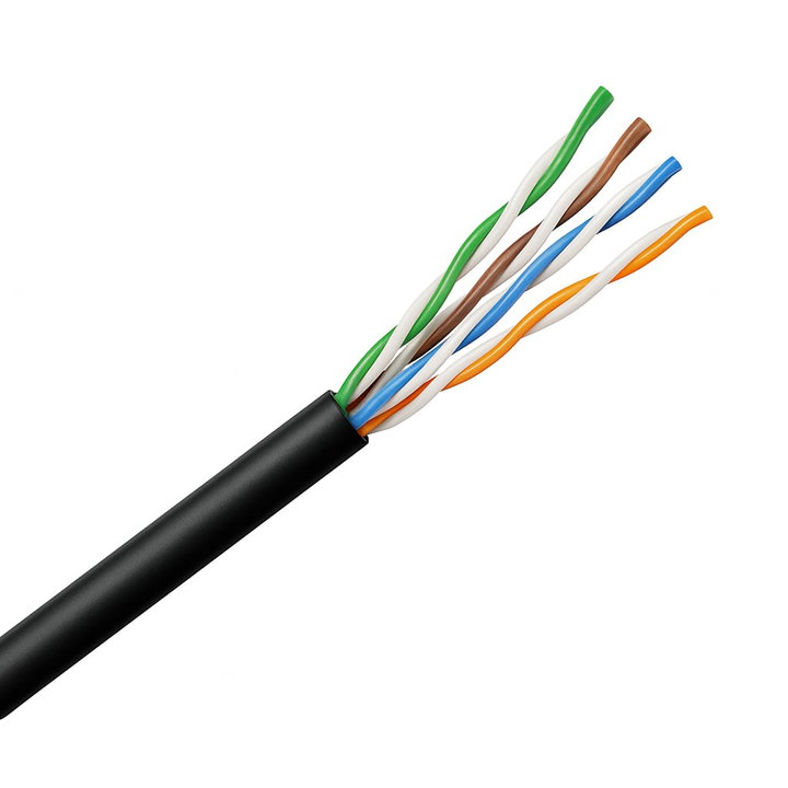 Cable Cat 5 E Rigid U/UTP PE in Matassa 300 m Black - Cavel ITP 5 U- 300 PE
