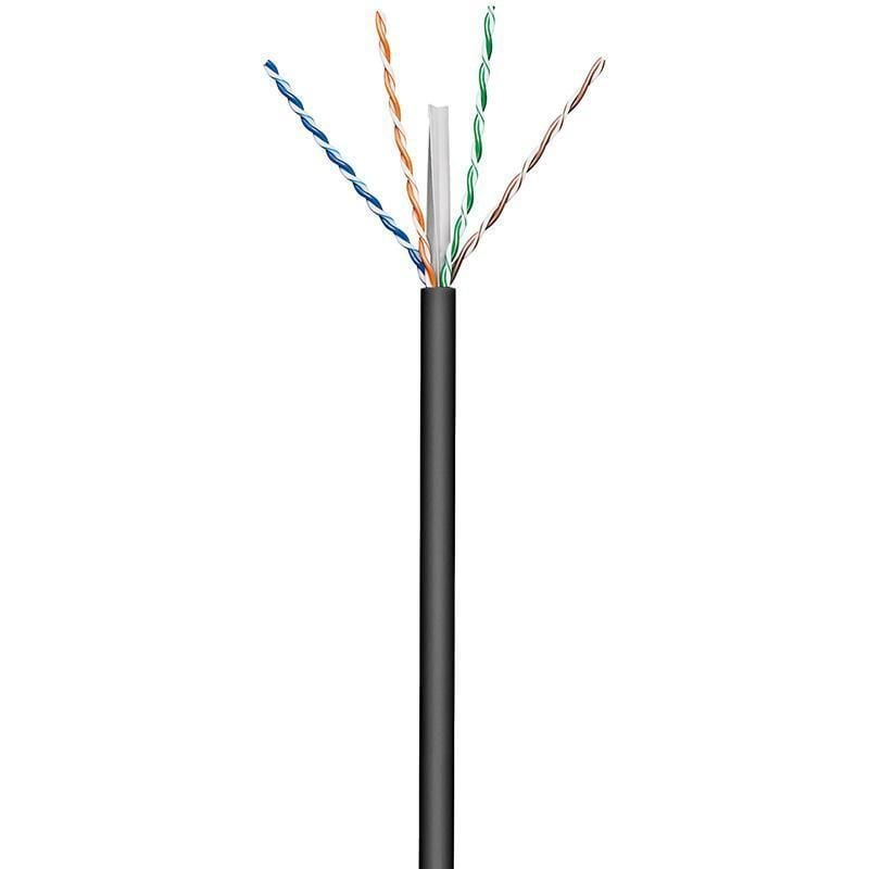 Matassa U/UTP Cavo Cat6 CCA 100m Rigido da Esterno Nero - Techly Professional ITP6-CCA-0100-GYO