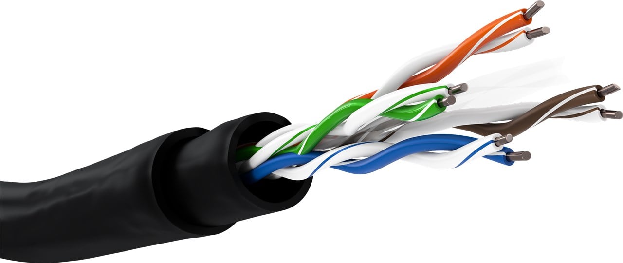 Kit Matassa U/UTP Cavo Cat6 CCA Rigido 305m Fascette e Plug RJ45 - Goobay ITP6-CCA-305KIT