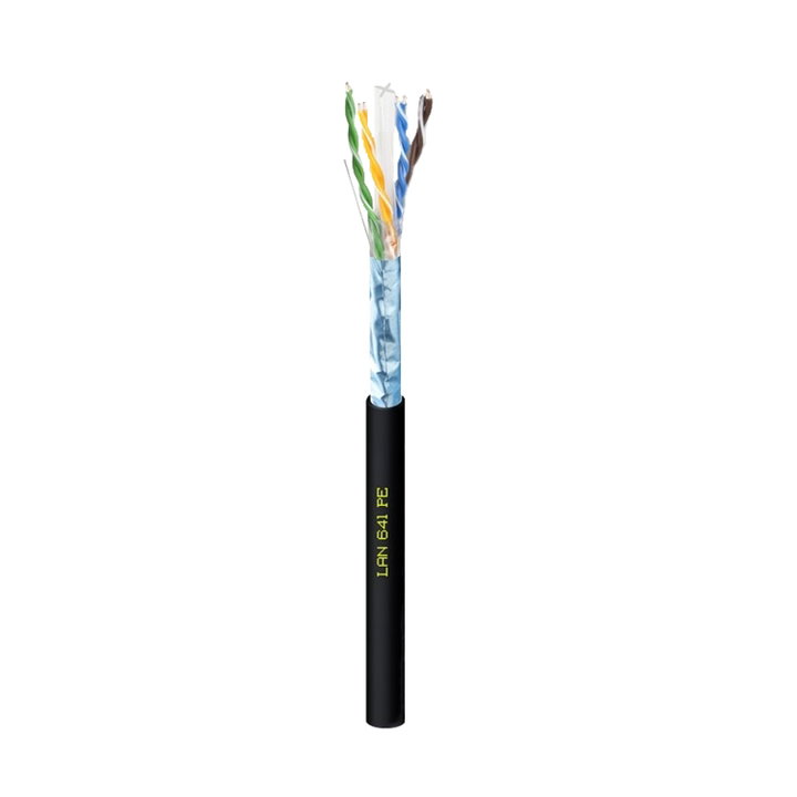 Cavo Cat6 Rigido F/UTP PE in Matassa 500m Nero - Cavel ITP6F-500PE