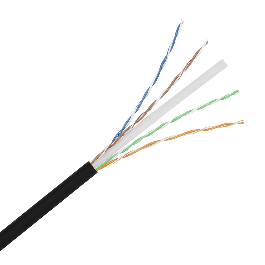 Cat cable 6 Hard U/UTP PE in Matassa 200 m Black - Cavel ITP 6 U- 200 PE