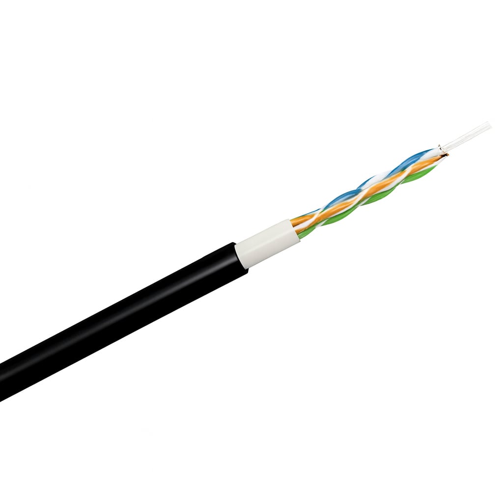 Cable Cat 6 Hard U/UTP Double PVC+PE sheath in Matassa 500 m Black - Cavel ITP 6 U- 500 - 2 G