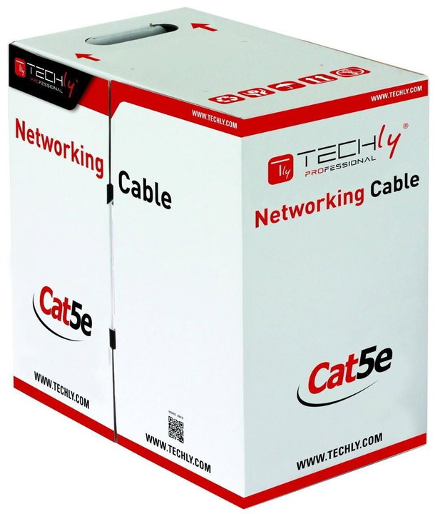 Matassa U/UTP 4 pairs Cat 5 AND Copper 305 m Rigid Grey - Techly Professional ITP 7 -UTP-IC