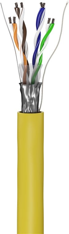 Matassa F/UTP Cavo Cat5E CCA 100m Flessibile Giallo - Goobay ITP8-FLS-0100YE