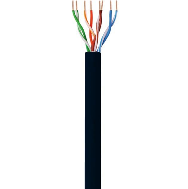 Matassa U/UTP Cavo Cat5E CCA 100m Flessibile da Esterno Nero - Goobay ITP8-FLU-0100LO