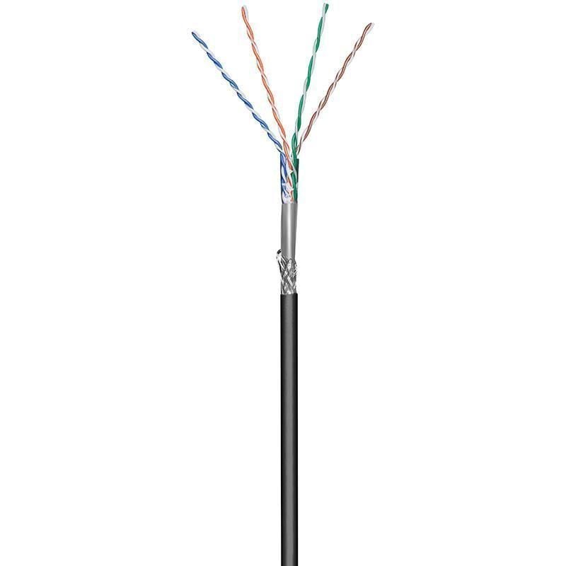 Matassa SF/UTP Cavo Cat5E CCA 100m Rigido da Esterno Nero - Techly Professional ITP8-FSS-0100LO