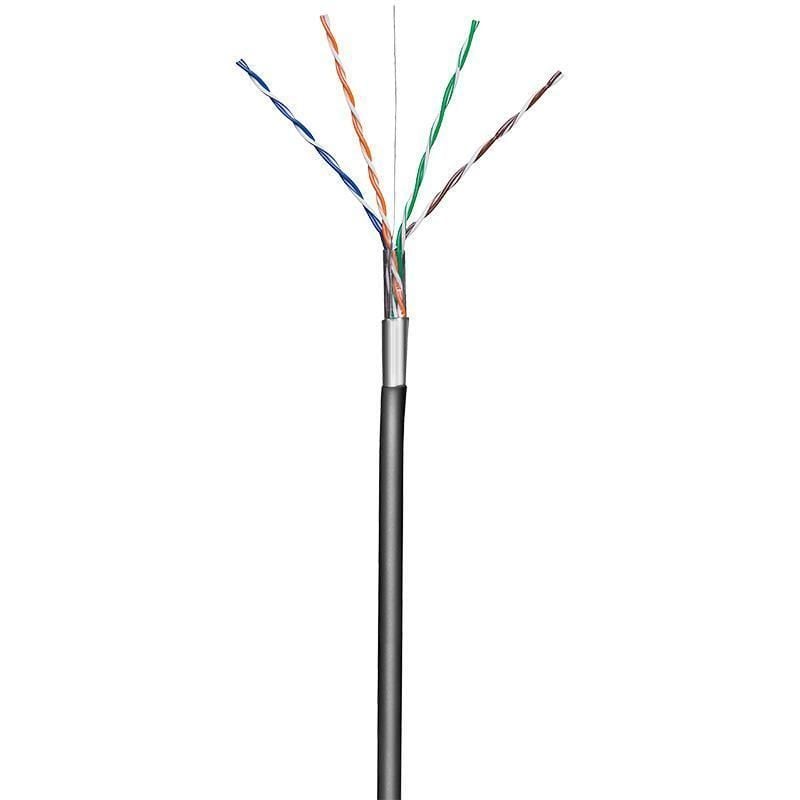 Matassa F/UTP Cavo Cat5E CCA 100m Rigido da Esterno Nero - Techly Professional ITP8-RIS-0100LO