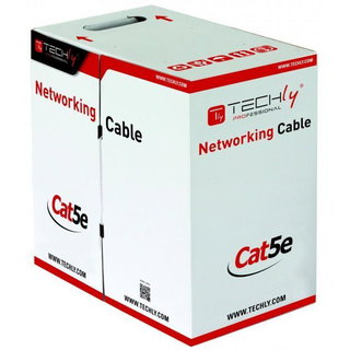 Matassa F/UTP Cavo Cat5E CCA 305m Rigido Grigio - Techly Professional ITP8-RIS-0305
