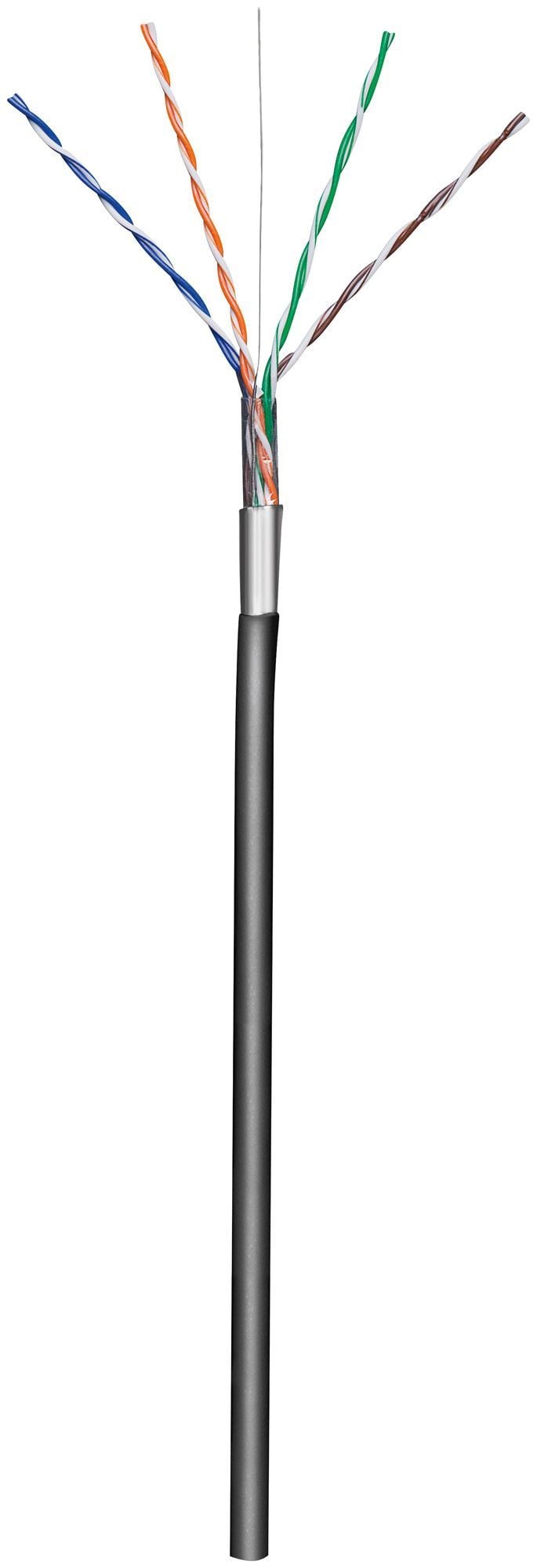 F/UTP Cable Cat 5 AND CCA 305 m Black External Hard - Techly Professional ITP 8 -RIS- 0305 LO