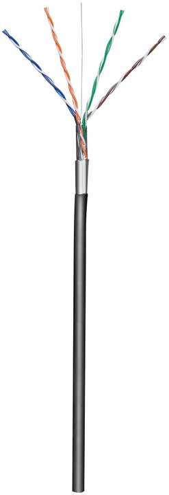 Matassa F/UTP Cavo Cat5E CCA 305m Rigido da Esterno Nero - Techly Professional ITP8-RIS-0305LO