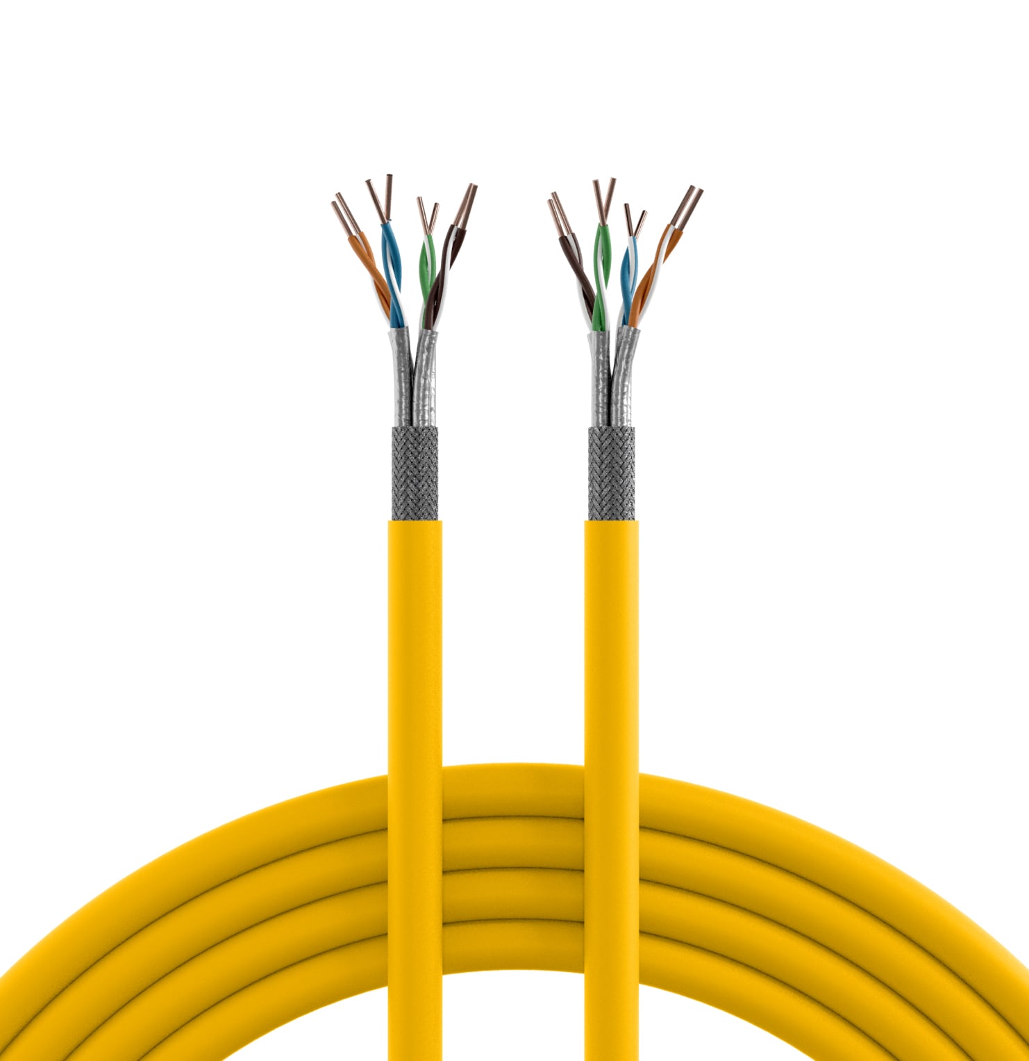 Matassa S/FTP Cat cable 8.2 Copper 2000 MHz Dca 100 m Hard LSZH Yellow - ITP 82 -PIMF- 0100