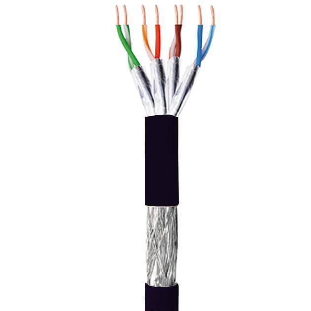 Matassa S/FTP Cavo Cat6 CCA 100m Flessibile da Esterno Nero - Techly Professional ITP9-FLS-0100LO