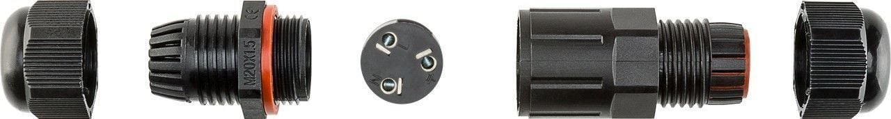 Connettore Elettrico Impermeabile per Cavo IP68 da Esterno Lunghezza 7.5 cm - Goobay IUPS-CONN7-IP68