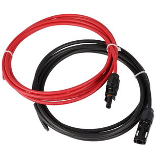 Coppia Cavi Fotovoltaico 4 mm² 1500V Maschio/Femmina ad Estremità da Assemblare 1m - FME IUPS-FV-4M1500A