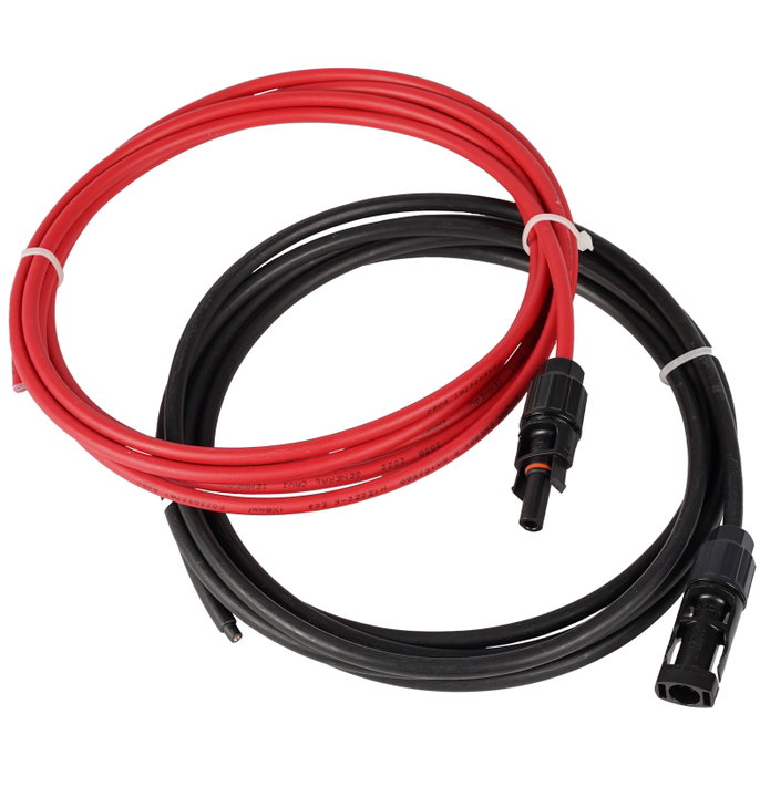 Coppia Cavi Fotovoltaico 4 mm² 1500V Maschio/Femmina ad Estremità da Assemblare 1m - FME IUPS-FV-4M1500A