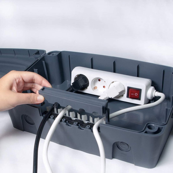 Scatola Elettrica IP54 Cable Organizer Organizzatore Cavi Grigio - Logilink IUPS-PB-IP54G