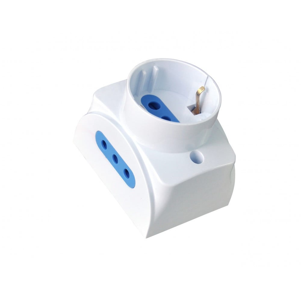 Presa da muro con 2 prese Italiane 2P+T e 1 Schuko 16A - Techly IUPS-PCP-1S2I10A
