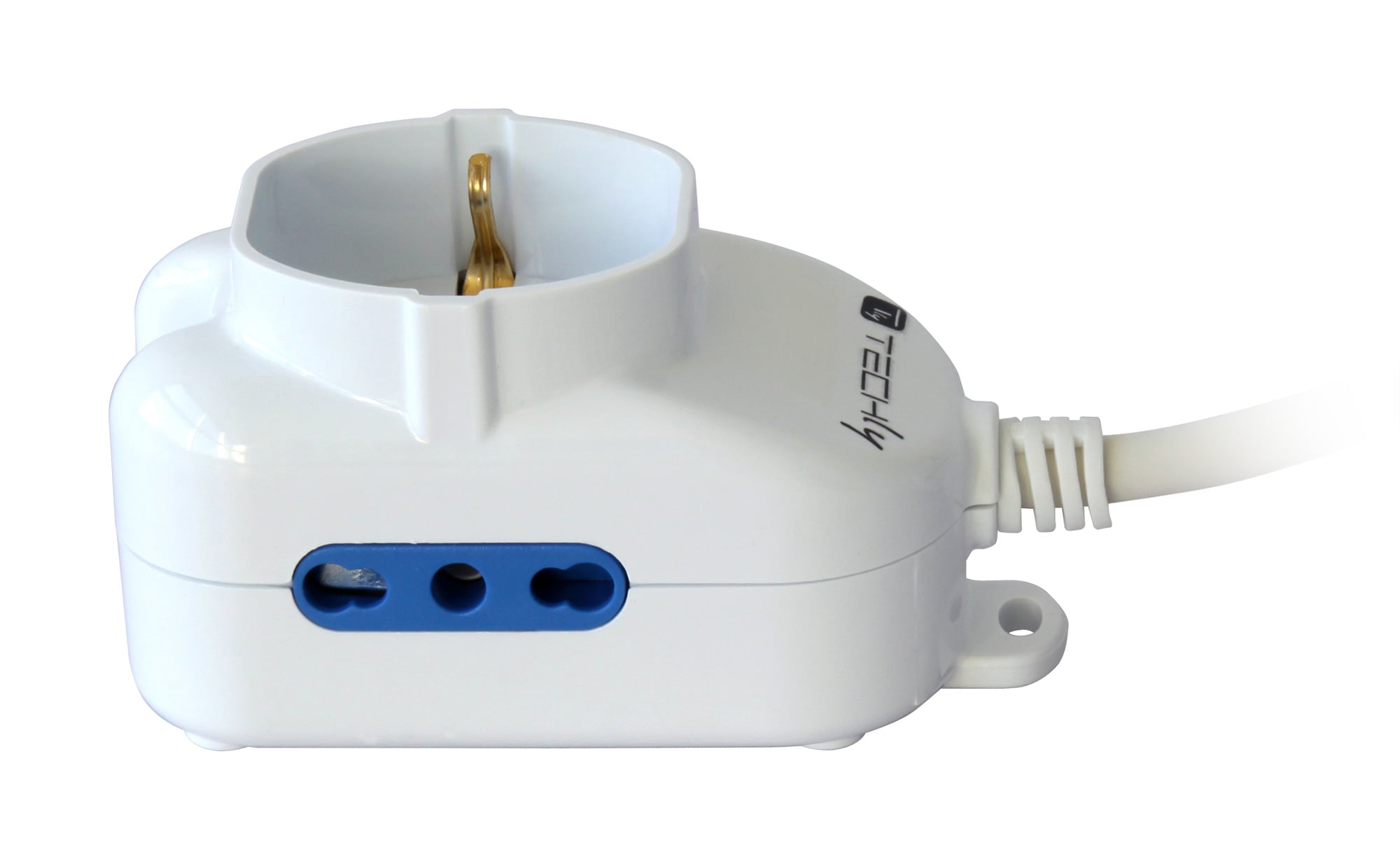 Multipresa 2 Posti Italiana Bipasso / 1 Schuko - Techly IUPS-PCP-2I1S