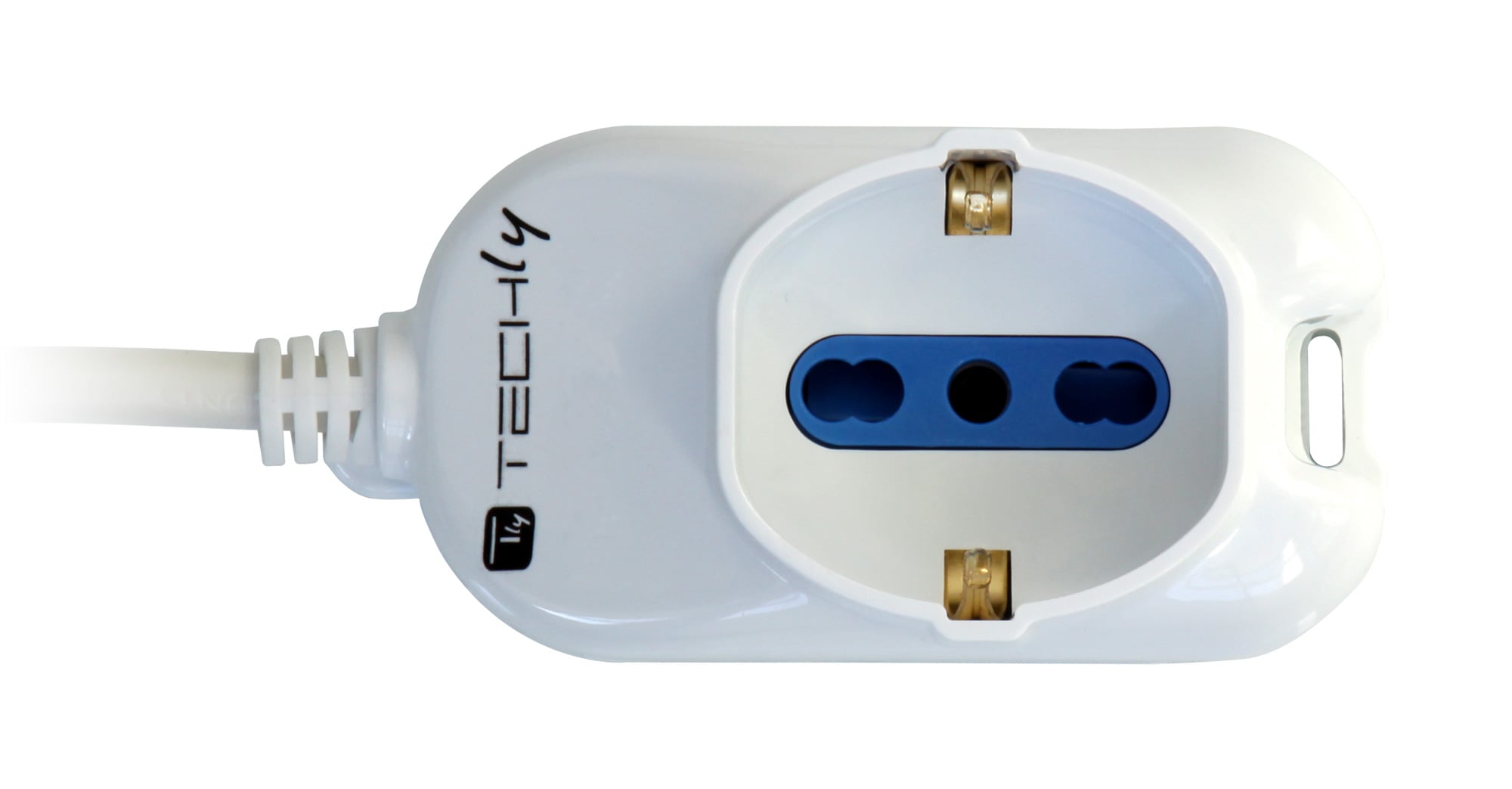 Multipresa 2 Posti Italiana Bipasso / 1 Schuko - Techly IUPS-PCP-2I1S