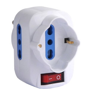 Adattatore con Spina 16A Rotante - Techly IUPS-PCP-2R