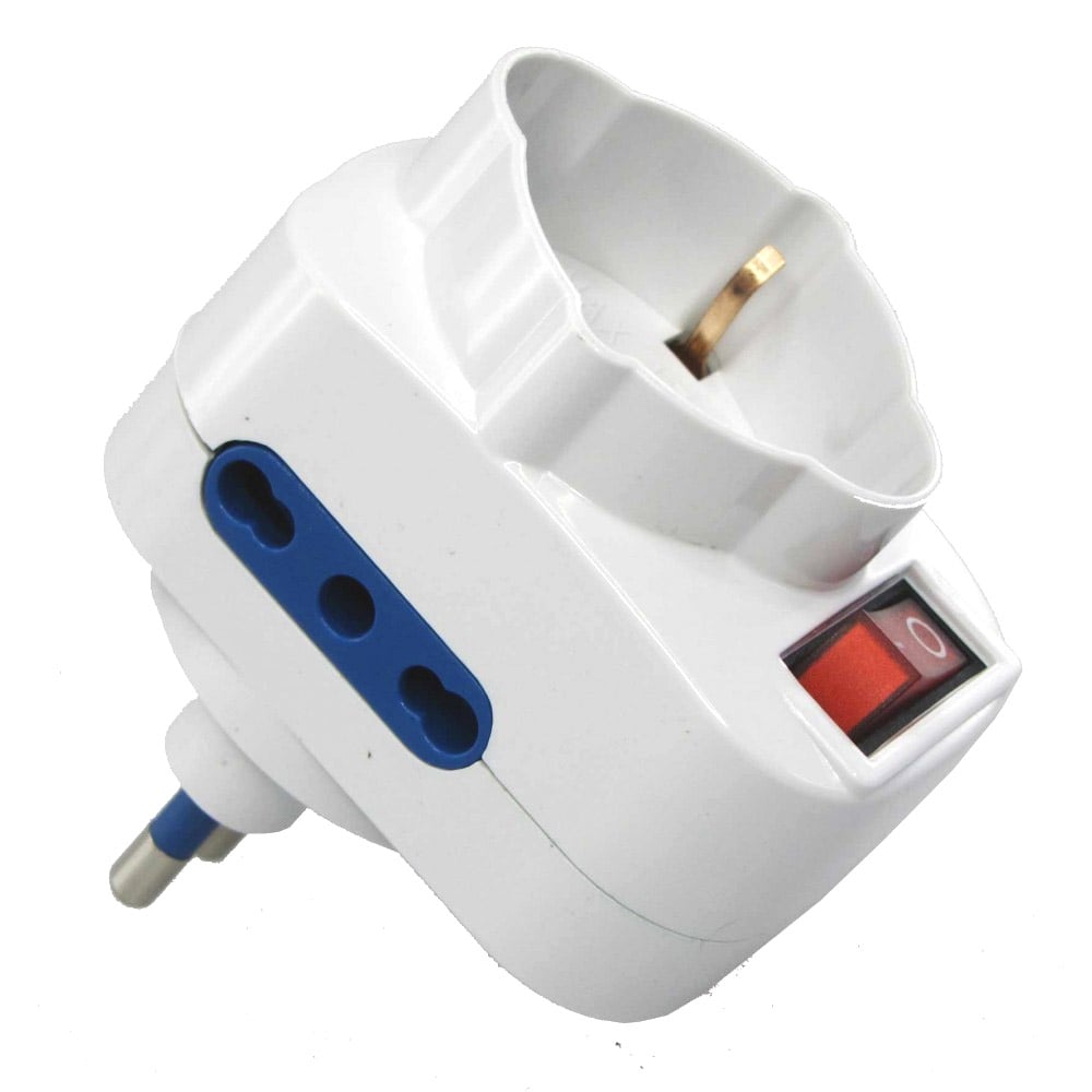 Adattatore con Spina 16A Rotante - Techly IUPS-PCP-2R