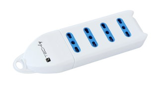 4 multi-spoke seats italian bi-pass without white cable - Techly IUPS-PCP- 304